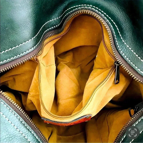 Patricia Nash Napoli Hunter Green Leather Purse - Picture 10 of 12